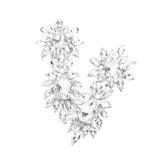 Square Teardrop Marquise Stone Cluster Evening Earrings - Madeline Love - Flyclothing LLC