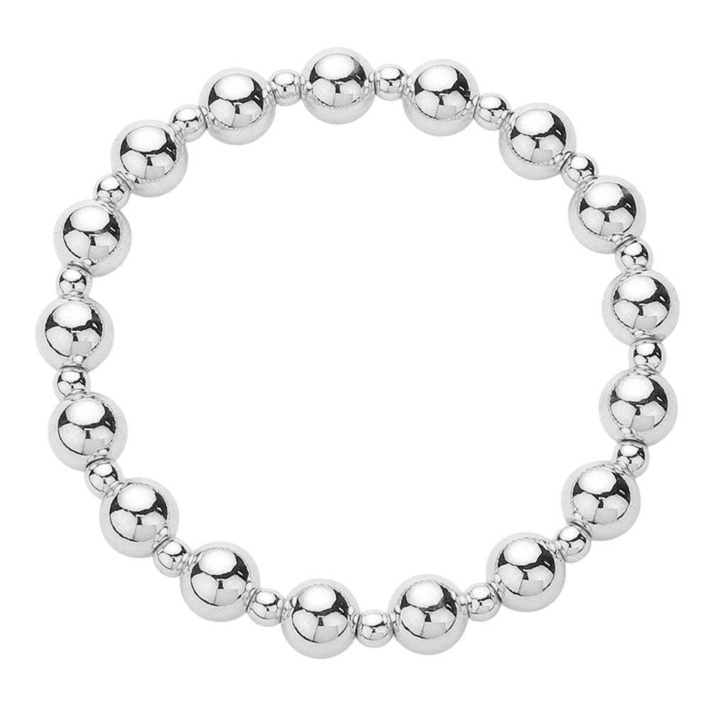 Stainless Steel Ball Beaded Stretch Bracelet - Madeline Love - Flyclothing LLC