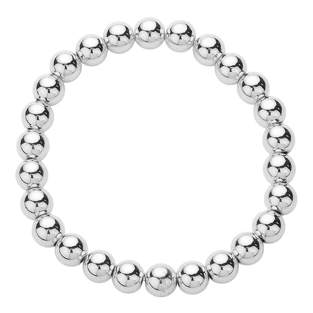 Stainless Steel Ball Beaded Stretch Bracelet - Madeline Love - Flyclothing LLC