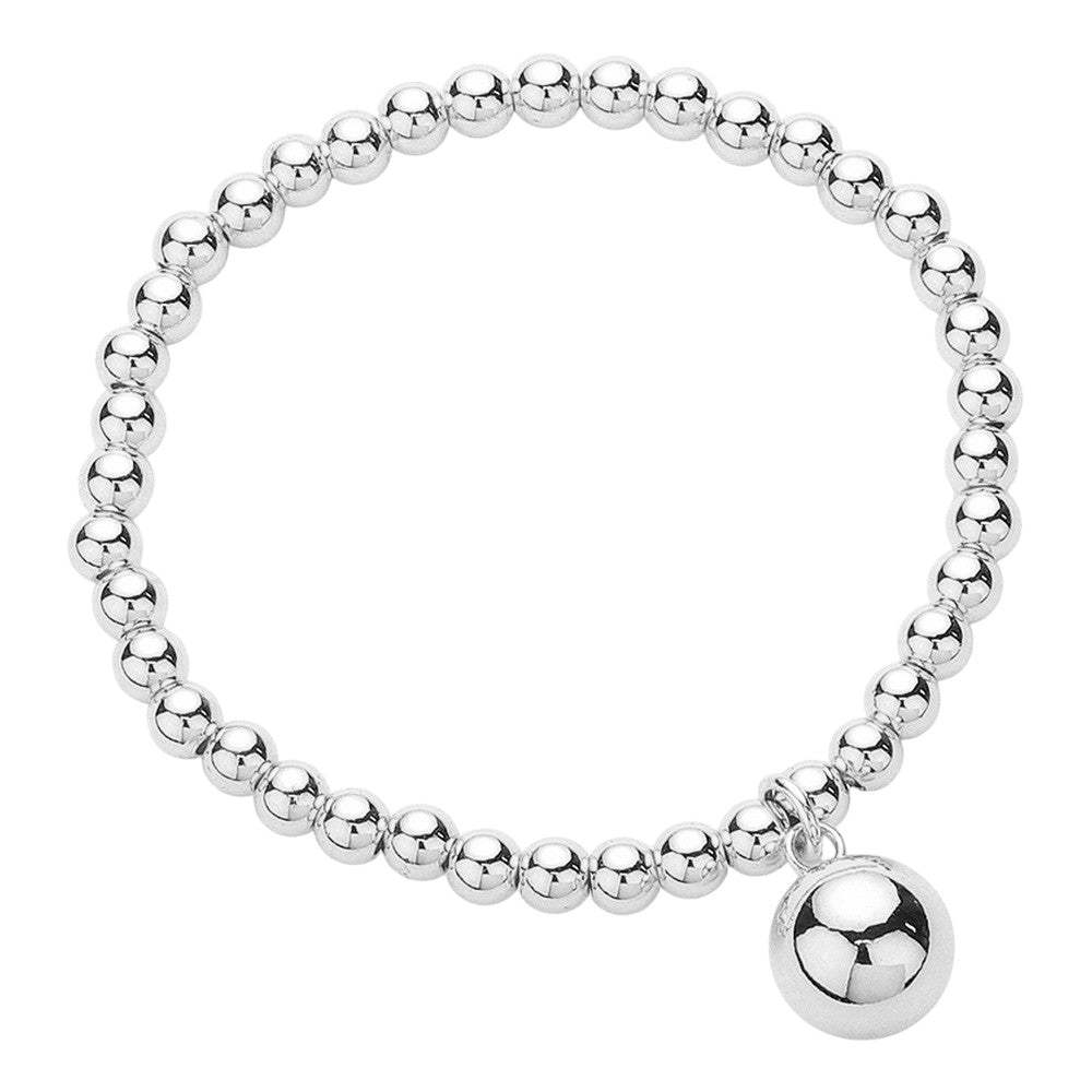 Stainless Steel Ball Charm Pointed Stretch Bracelet - Madeline Love - Flyclothing LLC