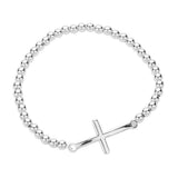 Stainless Steel Cross Pendant Pointed Stretch Bracelet - Madeline Love - Flyclothing LLC