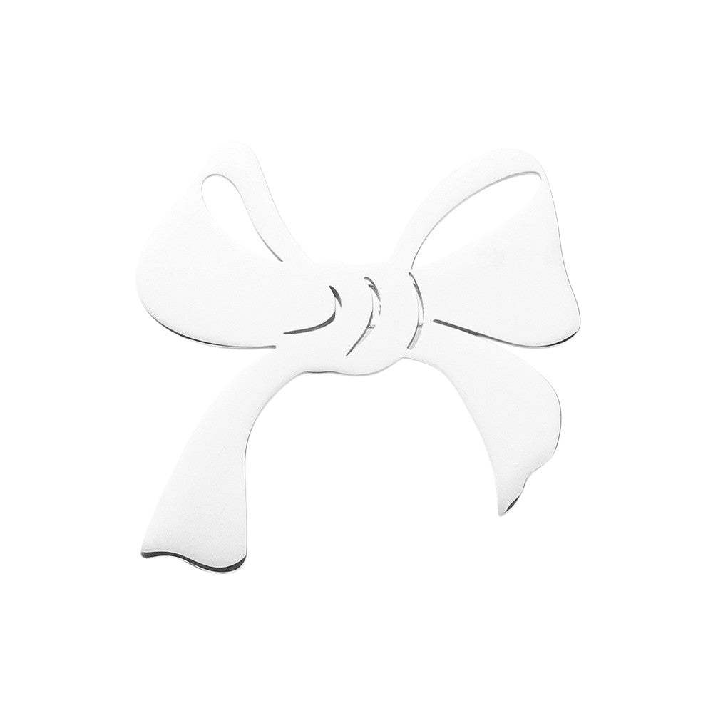 Stainless Steel Cutout Bow Pin Brooch - Madeline Love - Flyclothing LLC