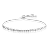 Stainless Steel Marquise CZ Tennis Chain Pull Tie Adjustable Bracelet - Madeline Love - Flyclothing LLC