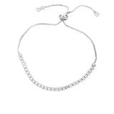 Stainless Steel Marquise CZ Tennis Chain Pull Tie Adjustable Bracelet - Madeline Love - Flyclothing LLC