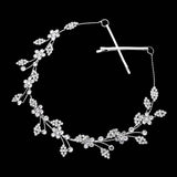 Stone Embellished Flower Cluster Vine Bun Wrap Headpiece - Madeline Love - Flyclothing LLC