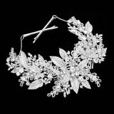 Stone Embellished Leaf Cluster Bun Wrap Headpiece - Madeline Love - Flyclothing LLC