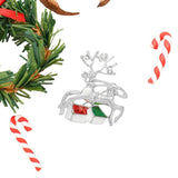 Stone Embellished Metal Reindeer Brooch - Madeline Love - Flyclothing LLC