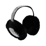 Studded Fluffy Plush Fur Foldable Earmuff - Madeline Love - Flyclothing LLC