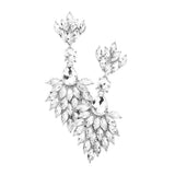 Teardrop Accented Marquise Stone Cluster Evening Earrings - Madeline Love - Flyclothing LLC