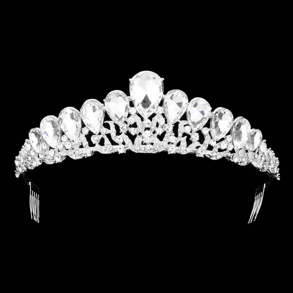 Teardrop Accented Princess Tiara - Madeline Love - Flyclothing LLC