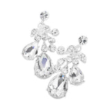 Teardrop Stone Cluster Dangle Evening Earrings - Madeline Love - Flyclothing LLC