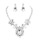 Teardrop Stone Cluster Evening Necklace - Madeline Love - Flyclothing LLC
