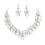 Teardrop Stone Cluster Evening Necklace - Madeline Love - Flyclothing LLC