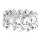 Teardrop Stone Embellished Evening Bracelet - Madeline Love - Flyclothing LLC