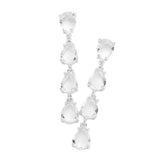 Teardrop Stone Link Dangle Evening Earrings - Madeline Love - Flyclothing LLC