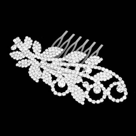 Trendy Rhinestone Sprout Hair Comb - Madeline Love - Flyclothing LLC