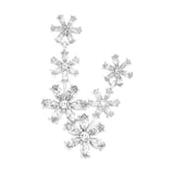 Triple Flower Link Dangle Evening Earrings - Madeline Love - Flyclothing LLC