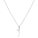 Y-Stainless Steel CZ Stone Paved Monogram Pendant Necklace - Madeline Love - Flyclothing LLC