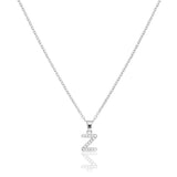 Z Stainless Steel CZ Stone Paved Monogram Pendant Necklace - Madeline Love - Flyclothing LLC