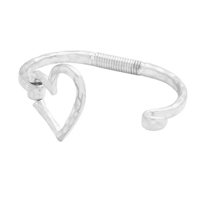 Open Metal Heart Hook Bracelet - Madeline Love - Flyclothing LLC