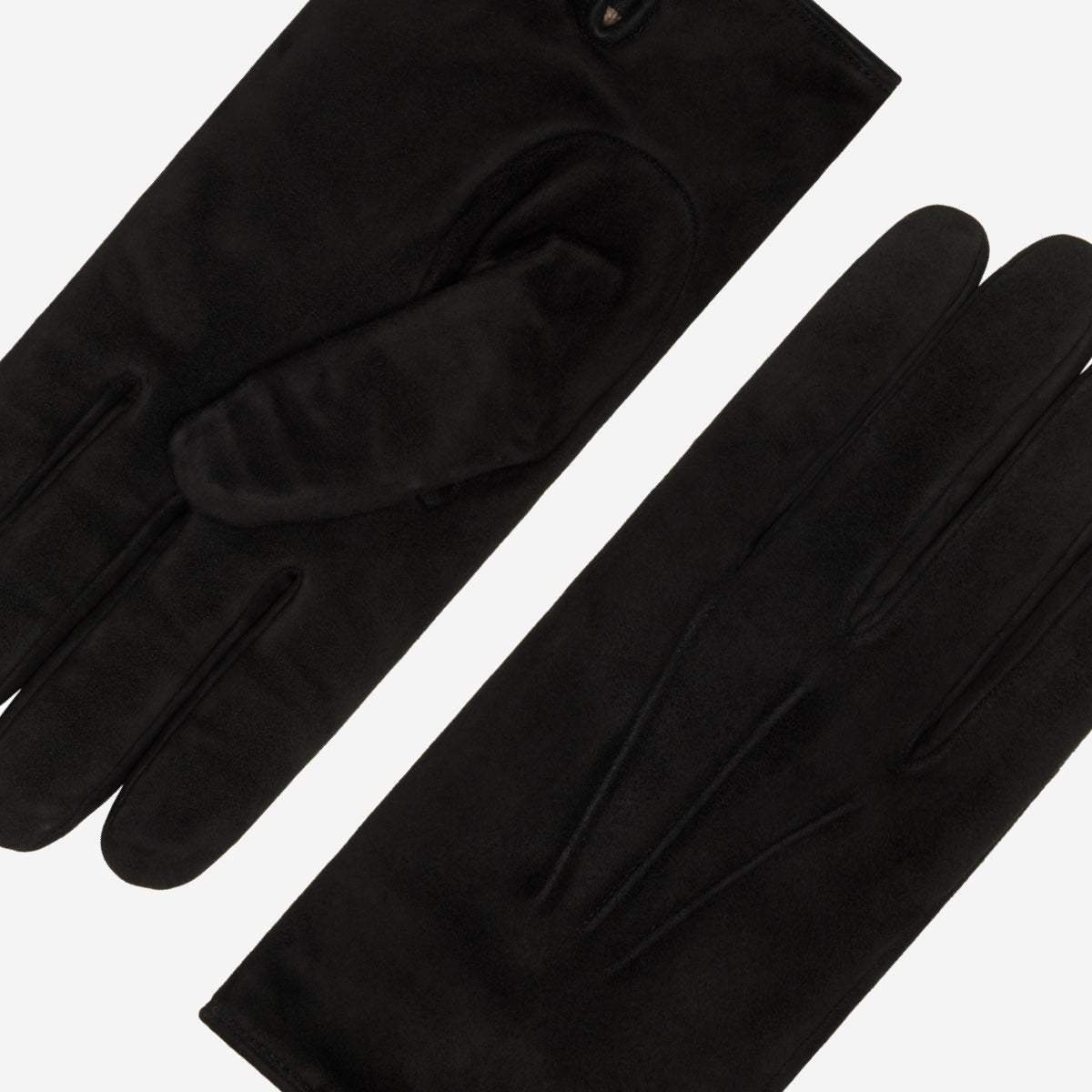 Silvia (black) - Italian suede leather gloves with luxurious cashmere lining - Leather Gloves Online - Flyclothing LLC
