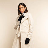 Silvia (black) - Italian suede leather gloves with luxurious cashmere lining - Leather Gloves Online - Flyclothing LLC