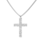 Rhinestone Paved Cross Pendant Jewelry Set - Madeline Love - Flyclothing LLC