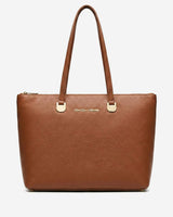 Simona (cognac) - Italian calf leather women's shoulder bag