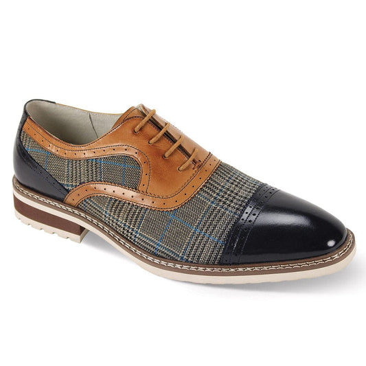 Giovanni Sinclair Nvy/tan Mens shoe - Giovanni