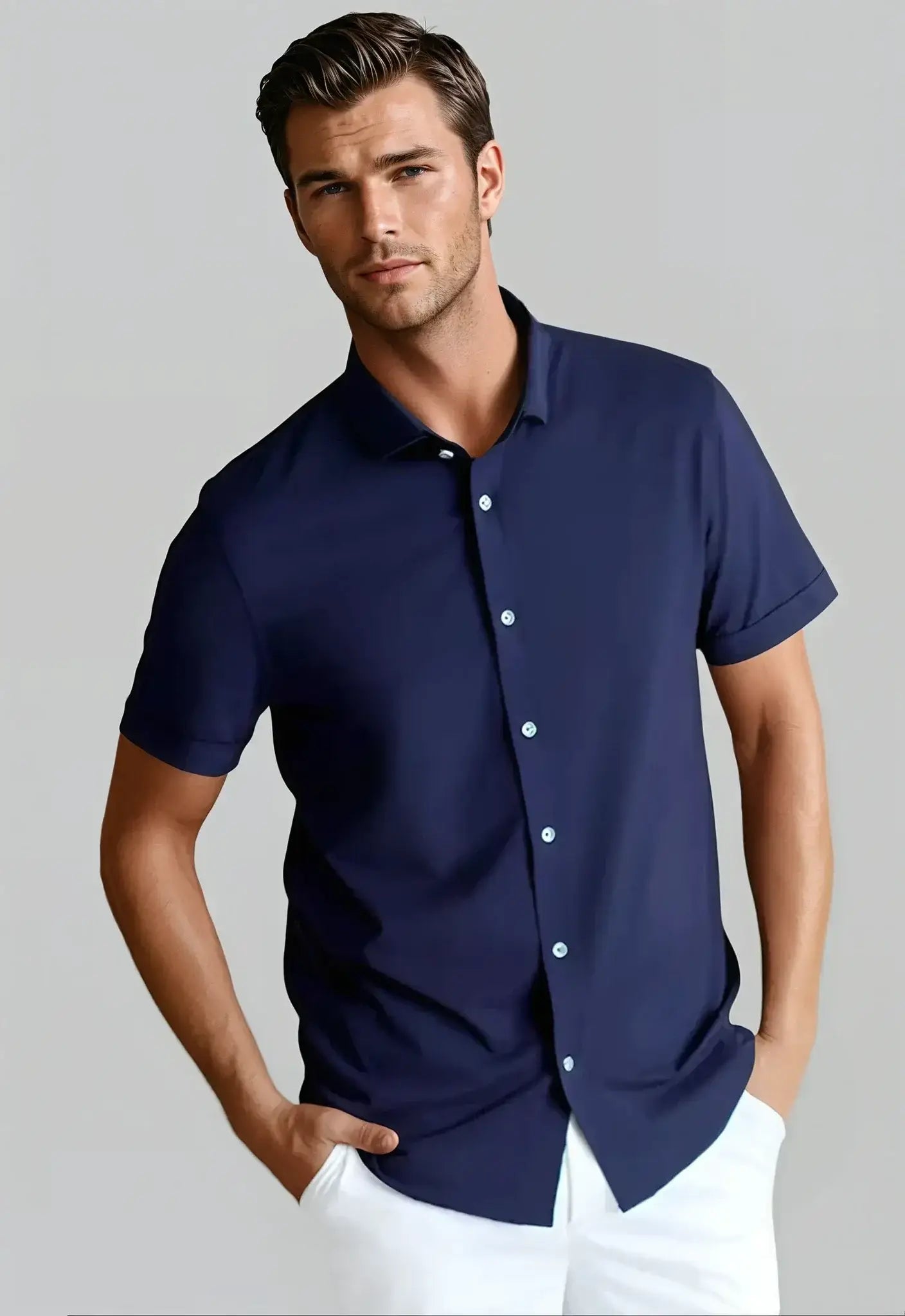 Buki Cinqo 'Single Shot' Short Sleeve Shirt - Blue Night - Buki - Flyclothing LLC