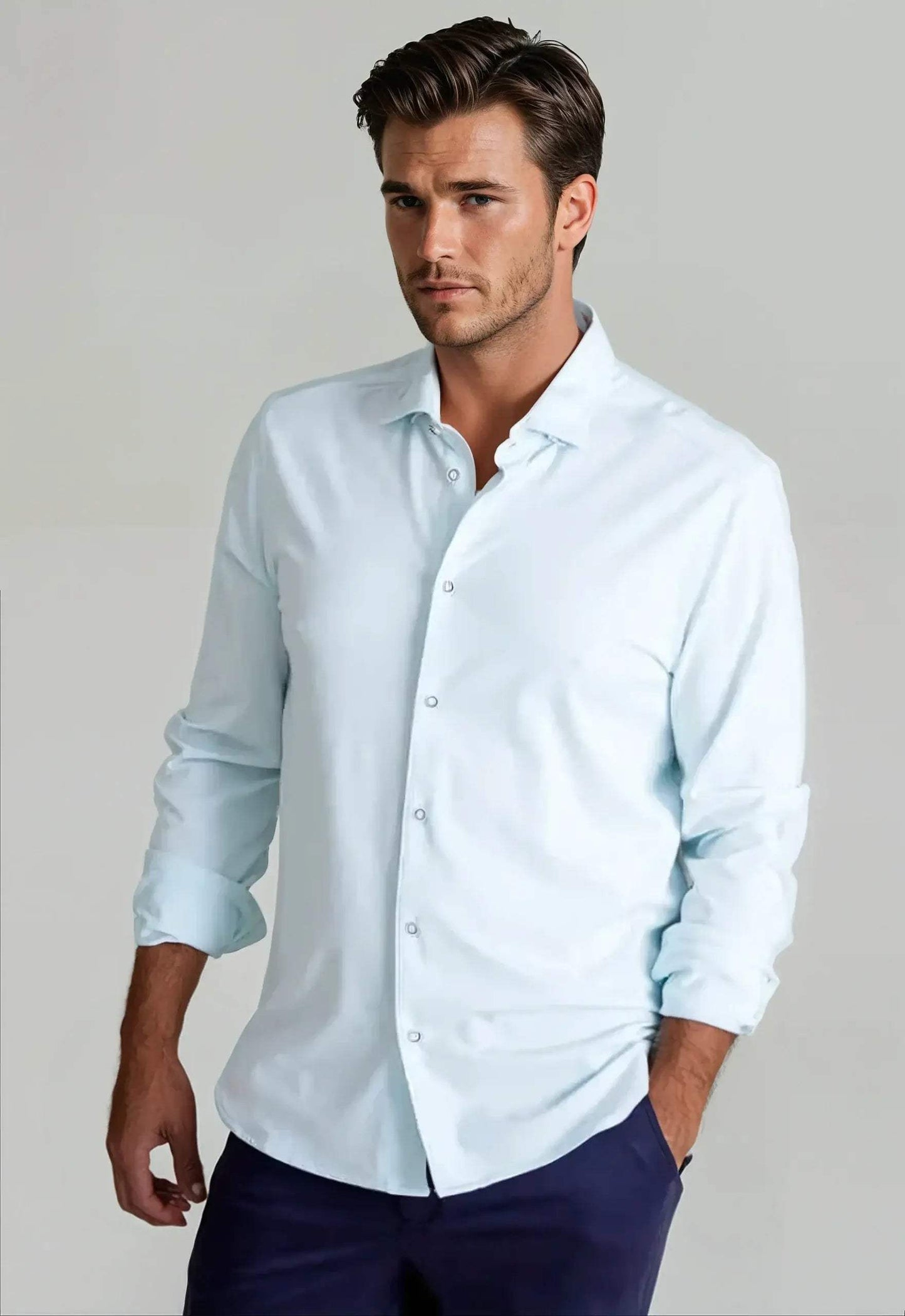 Single Shot Long Sleeve Tech Shirt - Light Blue - Buki - Flyclothing LLC