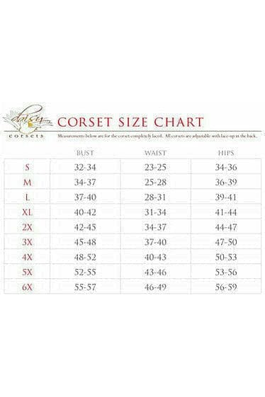 Daisy Corsets Top Drawer Tan Cotton Steel Boned Corset w/Zipper - Daisy Corsets