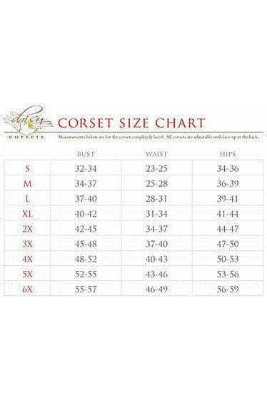 Daisy Corsets Top Drawer Black Cotton Steel Boned Corset w/Zipper - Daisy Corsets - Flyclothing LLC