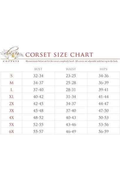 Daisy Corsets Top Drawer 2 PC Black/Purple Lace Steel Boned Corset & Skirt Set - Daisy Corsets - Flyclothing LLC