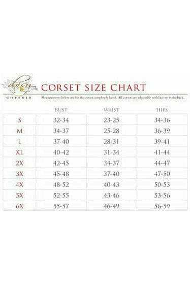 Daisy Corsets Top Drawer Black Cotton Steel Boned Corset w/Zipper - Daisy Corsets - Flyclothing LLC