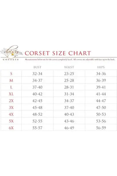 Daisy Corsets Top Drawer Dark Red Satin Steel Boned Burlesque Corset - Daisy Corsets - Flyclothing LLC