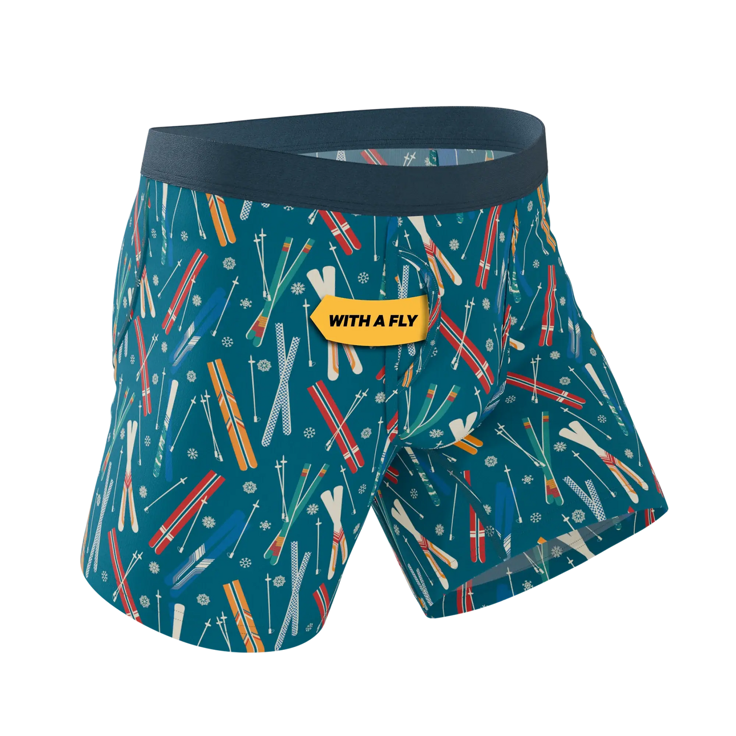 The Ski In Ski Out | Retro Ski Ball Hammock® Pouch Underwear With Fly - Shinesty - Flyclothing LLC