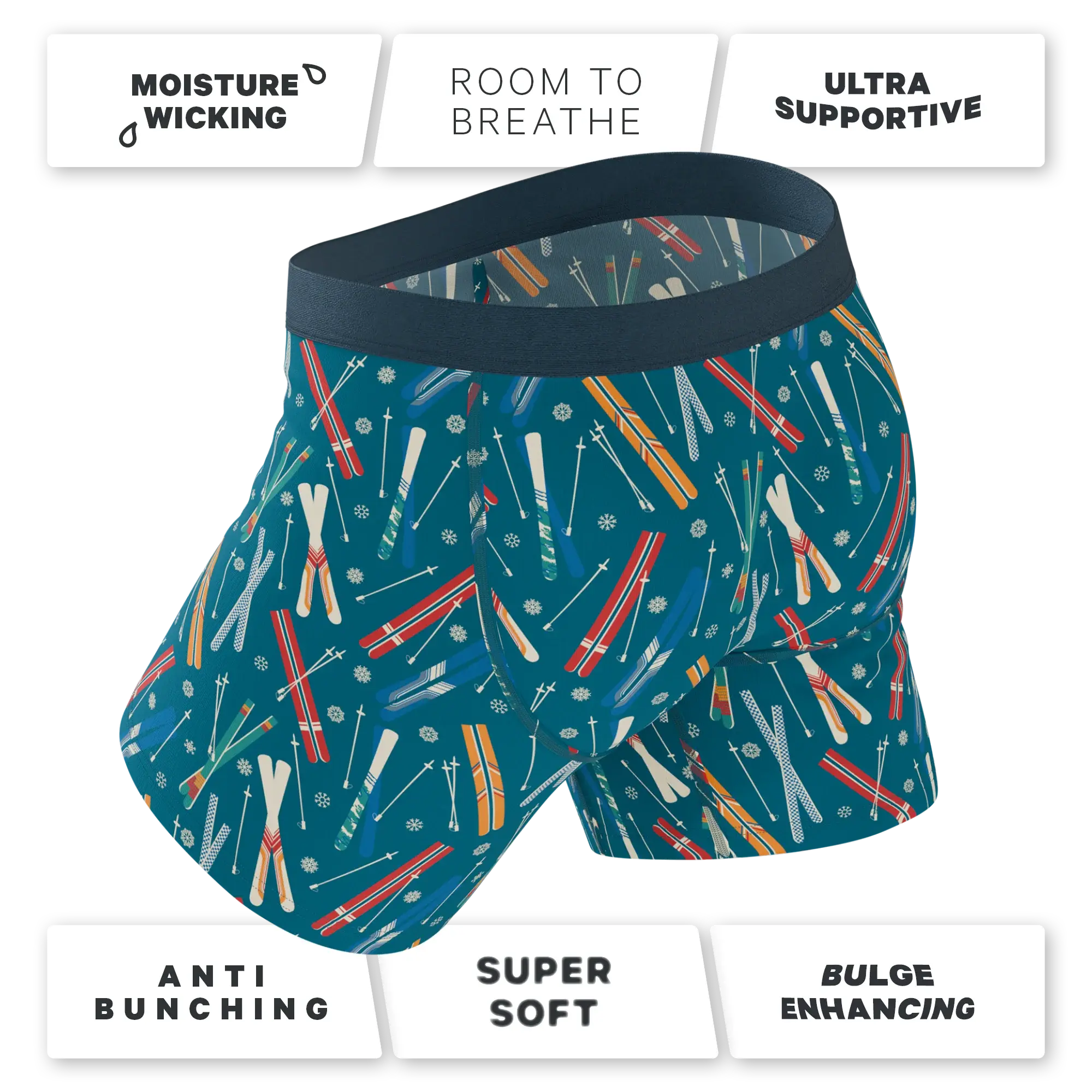 The Ski In Ski Out | Retro Ski Ball Hammock® Pouch Underwear With Fly - Shinesty - Flyclothing LLC