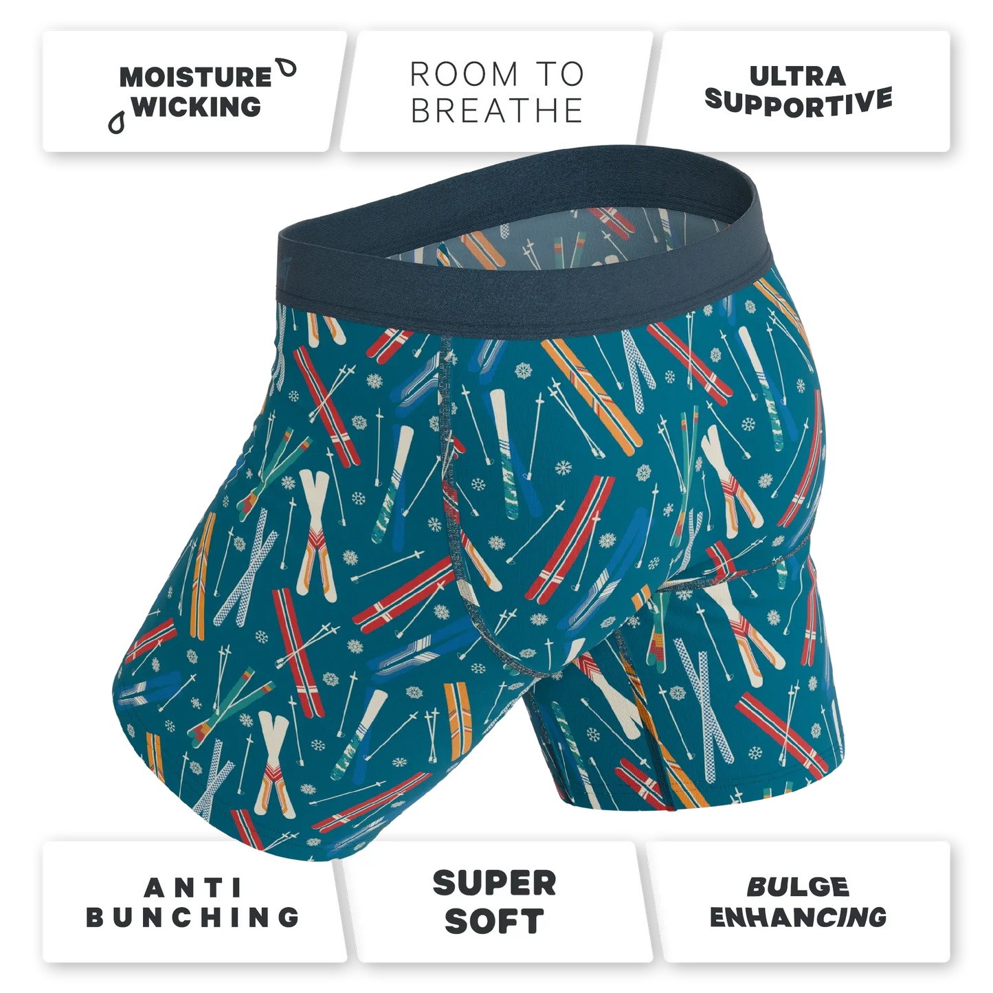 The Ski In Ski Out | Retro Ski Long Leg Ball Hammock® Pouch Underwear With Fly - Shinesty - Flyclothing LLC