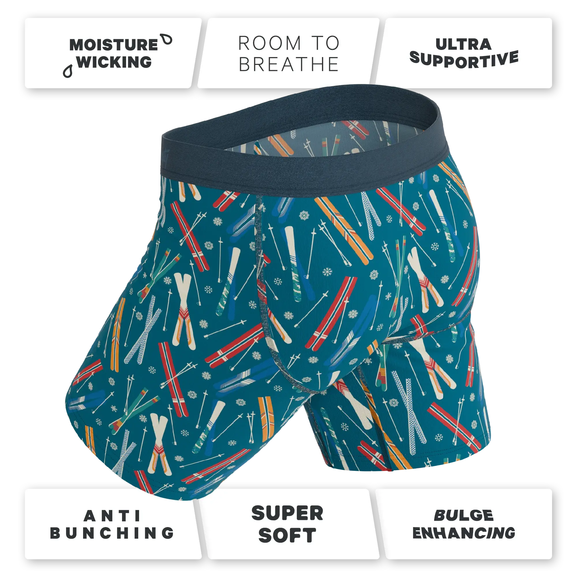 The Ski In Ski Out | Retro Ski Long Leg Ball Hammock® Pouch Underwear With Fly - Shinesty - Flyclothing LLC