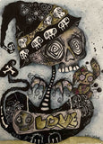 Black Market Art Company SKULLZ KITTY Art Prints Print
