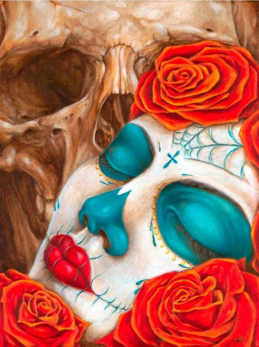 Black Market Art Company Skull & Roses Print - Black Market Art Company - Flyclothing LLC