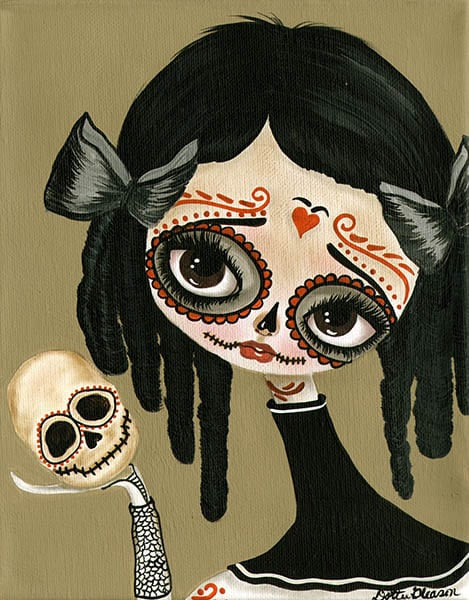 Black Market Art Company Skull In Hand Print