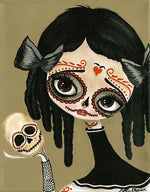 Black Market Art Company Skull In Hand Print