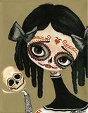 Black Market Art Company Skull In Hand Print