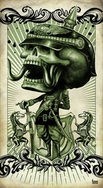 Black Market Art Company Skull Officer Print