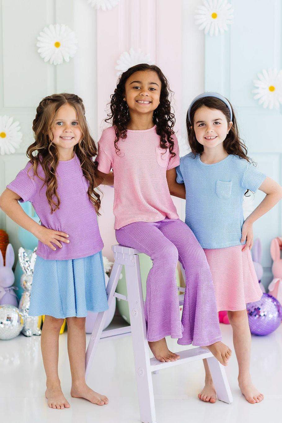 Bright Lilac Scrunchy Bells - Mila & Rose ® - Flyclothing LLC