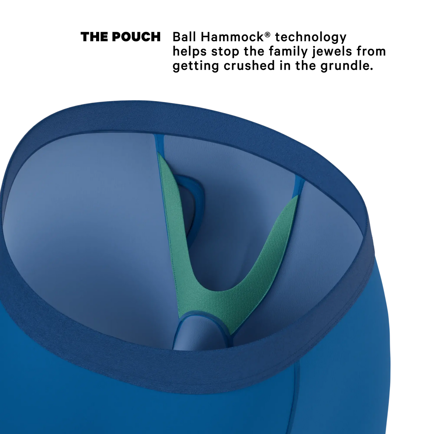 The Skydiver | Ocean Blue Long Leg Ball Hammock® Pouch Underwear With Fly - Shinesty - Flyclothing LLC