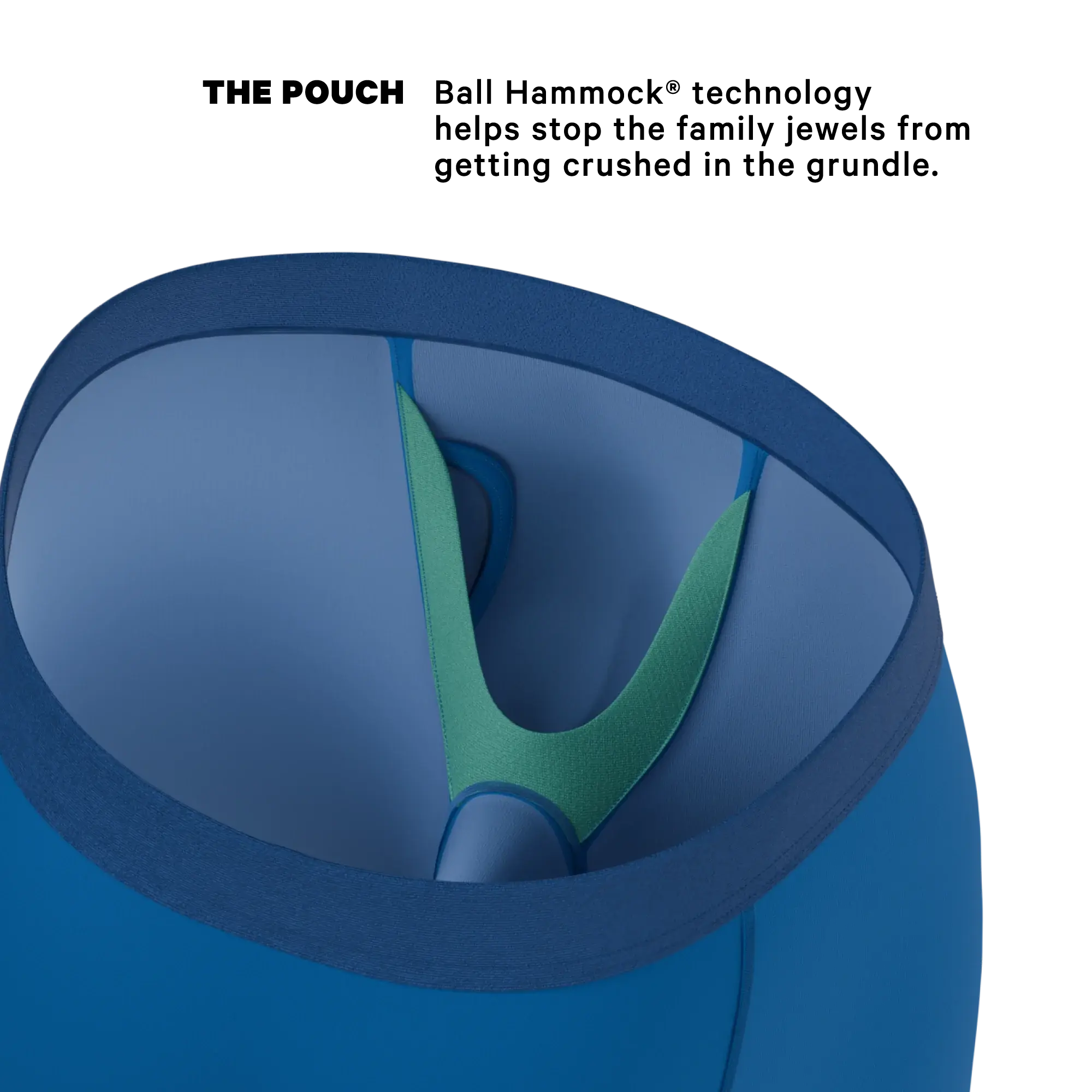 The Skydiver | Ocean Blue Long Leg Ball Hammock® Pouch Underwear With Fly - Shinesty - Flyclothing LLC