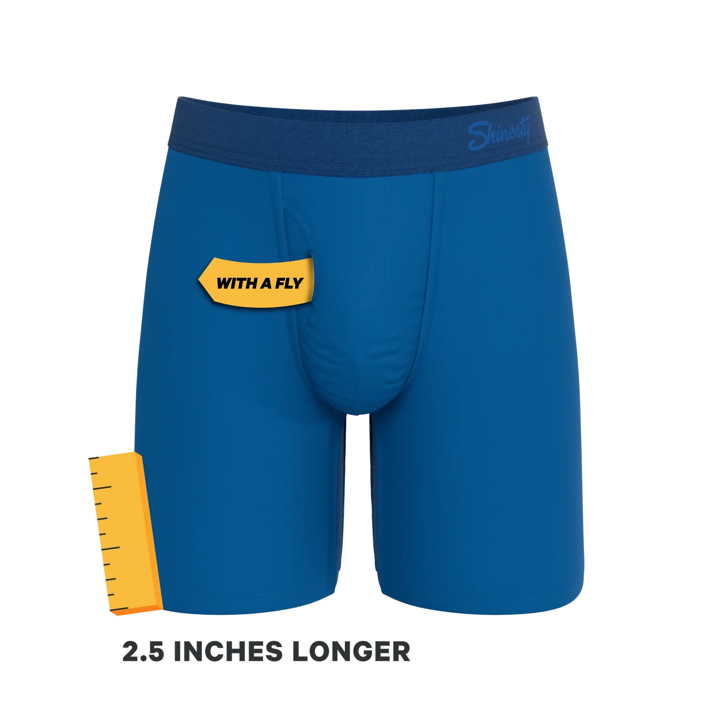 The Skydiver | Ocean Blue Long Leg Ball Hammock® Pouch Underwear With Fly - Shinesty - Flyclothing LLC